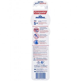 Colgate Lot de 2 brosses à dents pour enfants avec ventouse, extra douce - Minions