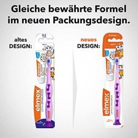 Elmex Lot de 6&nbsp;brosses à dents dentraînement pour enfant Assortiment de coloris