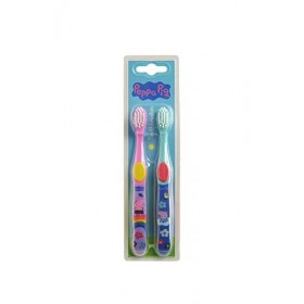 2x PEPPA PIG Toothbrush: Pink with Peppa and Blue With George