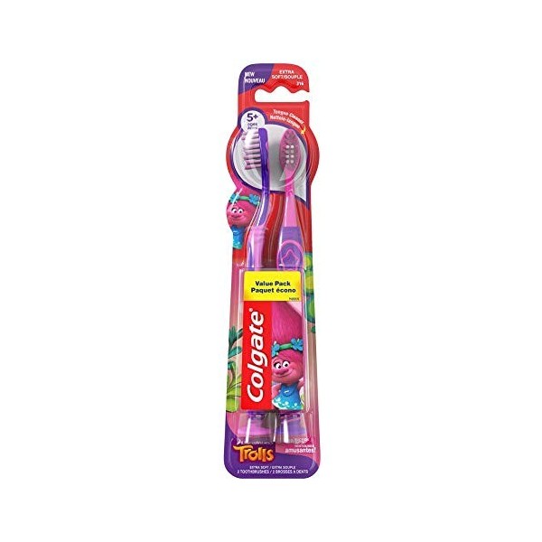 Colgate Lot de 6 brosses à dents pour enfants, extra douces