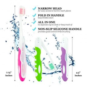 Lot de 50 brosses à dents de voyage en vrac, emballées individuellement, ensemble de brosses à dents de voyage jetables manue