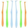 Ouligay Tuft Lot de 6 brosses à dents touffetées souples pour appareils orthodontiques et ponts Nettoyage des détails