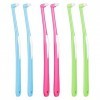 Lot de 6 brosses pour prothèses dentaires, brosse à dents simple touffetée, brosses à dents interspatiales, brosse à dents do