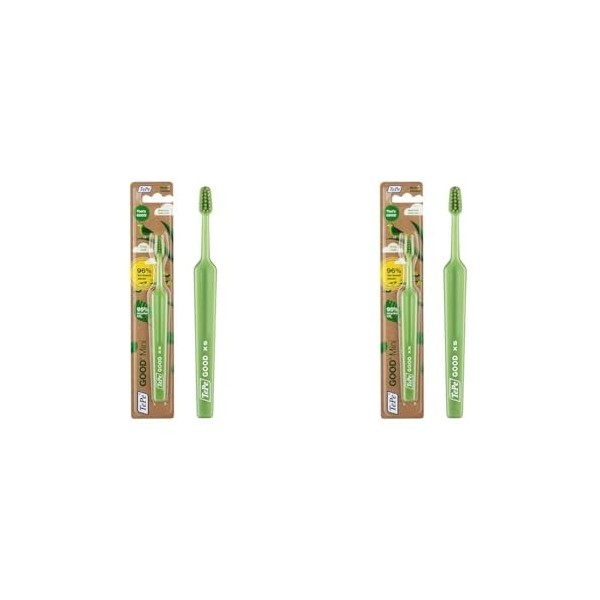 Brosse à dents TePe GOOD™ Compact Souple - Éco-Responsable, fabriquée en bioplastique Lot de 2 