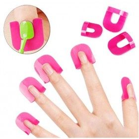 Gwill 26 pièces 10 tailles forme courbe anti-débordement pour vernis à ongles