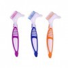 Lot de 3 brosses de nettoyage de dents de qualité supérieure avec poils multicouches et poignée ergonomique en caoutchouc - B