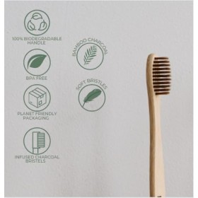 Life Nature - Brosse à dent en bambou - Lot de 5-100% Naturelle, biologique, ecologique