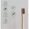 Life Nature - Brosse à dent en bambou - Lot de 5-100% Naturelle, biologique, ecologique