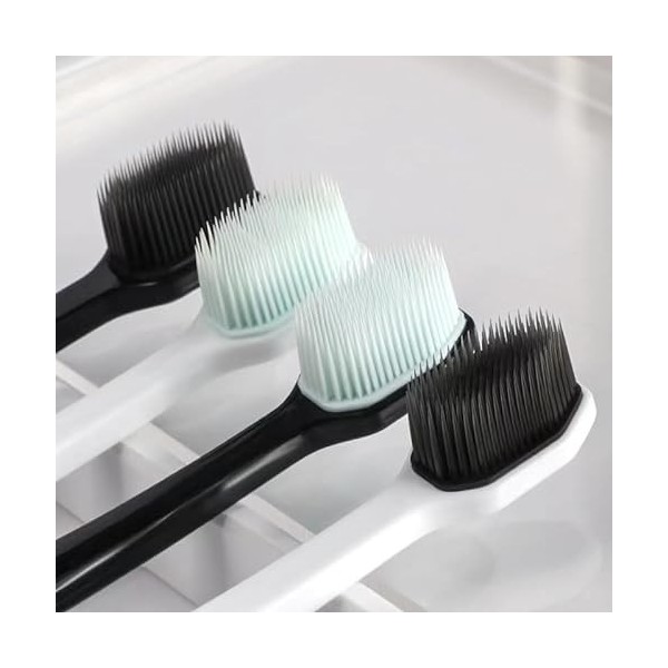 Lot de 2 Brosses à Dents en Silicone - Manche Semi-flexible - Composition Nano Matériaux : Durabilité et Peformance - Mauvais