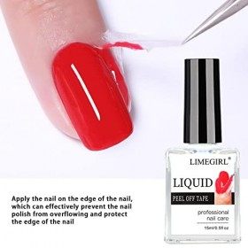 Latex liquide pour ongles, barrière à ongles en latex de 15 ml, protection contre les cuticules des ongles, couche de base po