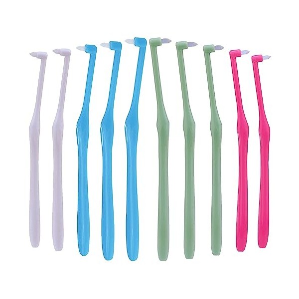 YuanYouTong Tuft Lot de 10 brosses à dents touffetées pour nettoyage de détail et élimination du tartre