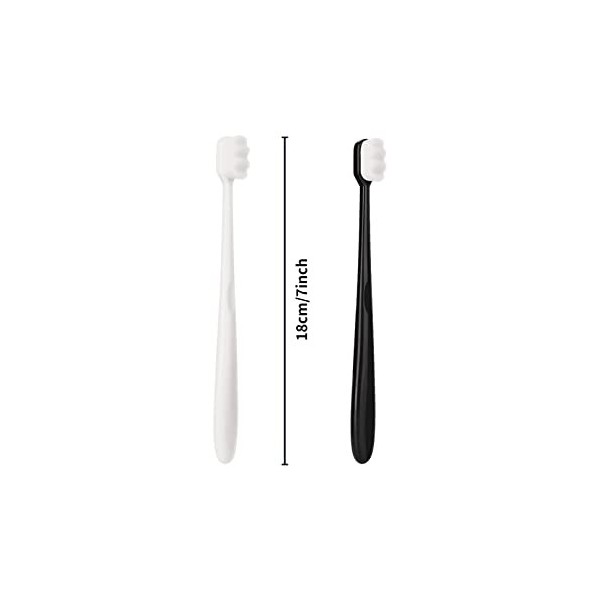 Lot de 2 brosses à dents extra douces pour gencives sensibles, brosse à dents manuelle en fibre stérile pour adulte - Brossag