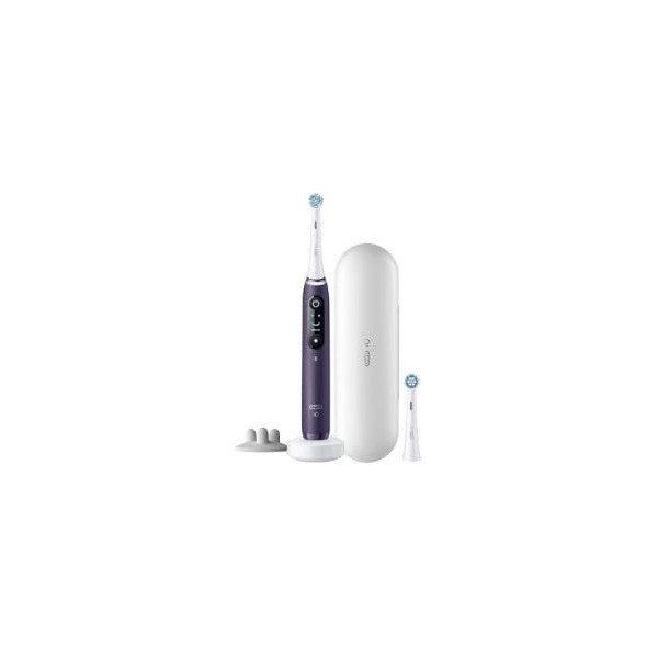 Oral-B iO 8S Violet Brosse à dents électrique, 2 têtes de brosse, 1 étui de voyage, conçu par Braun