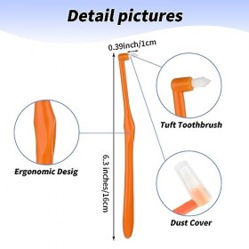 WLLHYF Lot de 5 brosses à dents inter-dentaires compactes pour appareils orthodontiques, ponts, nettoyage des détails de lign