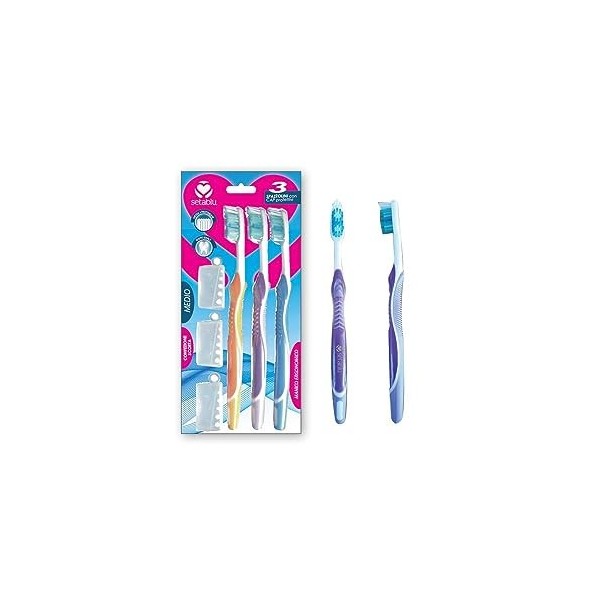 Set 3 BROSSES A DENTS TRIPLE FORCE MEDIUM