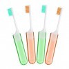 Sibba Lot de 4 mini brosses à dents à poils souples pliables pour les gencives fragiles, les soins dentaires pour adultes et 