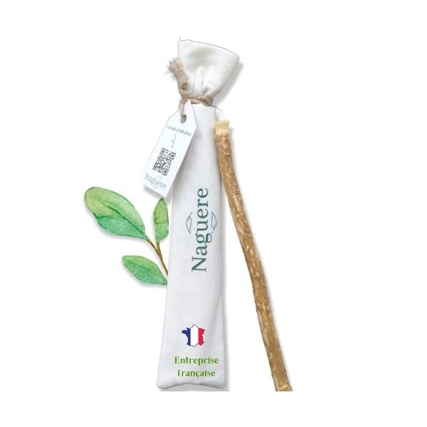 15SIWAK BATON - Miswak bâton dArak -100% naturel - Brosse à dents naturelle bois dAraq - étui bois- Ecologique - Biodégrada