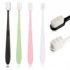 GeekerChip 4 Pièces Brosse à Dents,Souple Micro Nano Brosse à Dents,Doux avec 20,000 Poils pour Gencives Fragiles Enfants Adu