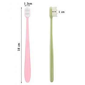GeekerChip 4 Pièces Brosse à Dents,Souple Micro Nano Brosse à Dents,Doux avec 20,000 Poils pour Gencives Fragiles Enfants Adu