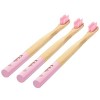 Y-Kelin Lot de 3 brosses à dents orthodontiques en bambou en forme de V, respectueuses de lenvironnement - Poils doux - Rose