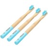 Y-Kelin Lot de 3 brosses à dents orthodontiques en bambou en forme de V, respectueuses de lenvironnement - Poils doux - Rose