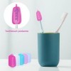 5 pièces Protege Brosse a dent, Capuchons de Brosse à Dents en Silicone de qualité Alimentaire pour Voyage, Maison, Camping e