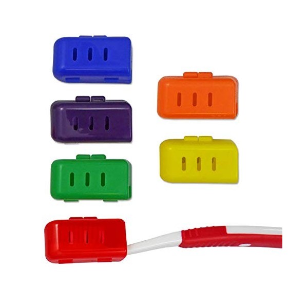 Capuchon pour Brosse à Dents Adulte Lot de 6 couleurs 