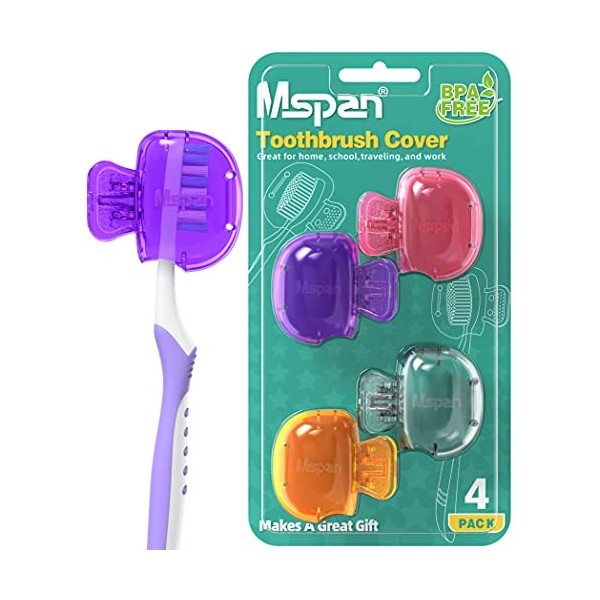 Mspan Étui de protection pour tête de brosse à dents électrique en plastique