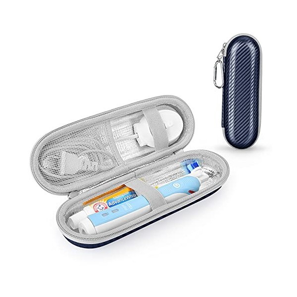 Étui de voyage pour brosse à dents électrique Braun Oral B/Oral-B Pro/ Sonicare Electric Toothbrush avec rangement daccessoi