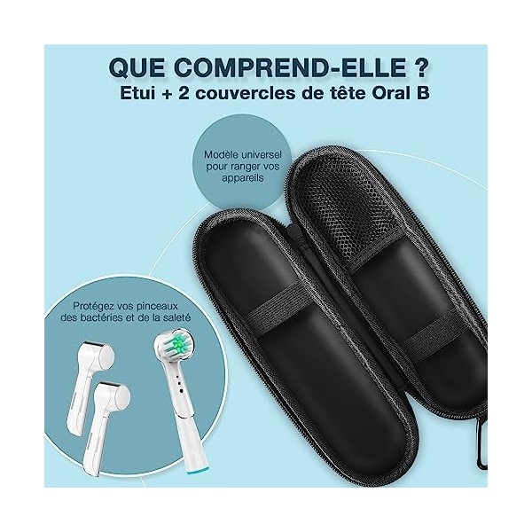 Etui Voyage Brosse a Dent Electrique Compatible Oral B Braun - Boite Trousse Enfant a Dent Electrique Compatible Oral B Braun