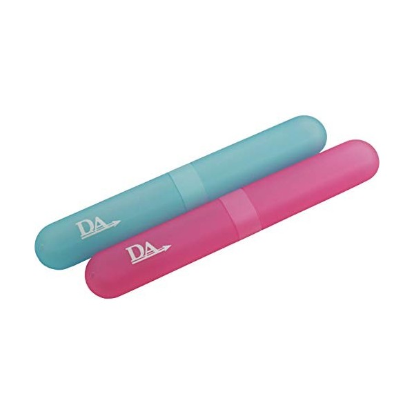 2x Etui de Voyage pour Brosse à Dents ~ 1 rose & 1 bleu