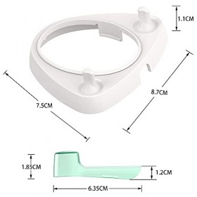 Porte-brosse à dents électrique avec 1 emplacement pour support de charge et 2 supports de tête de brosse à dents + 4 couvre-