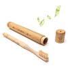 Nature Nerds - Brosse à dents de voyage pour adulte, Étui en bambou comprenant brosse à dents, étui de voyage