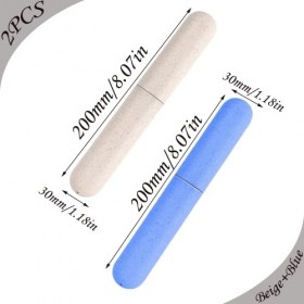 2 Pcs Étui à Brosse à Dents, étui Brosse à Dent en Paille de Blé étanche, Portable Étui Brosse a Dent, Étui à Brosse à Dents,
