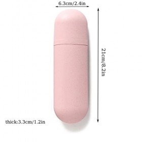 HUANGY 2 Pièces Étui à Brosse à Dents Portable, Brosse à Dents Boîte de Dentifrice, Boîte de Brosse à Dents de Voyage, pour V