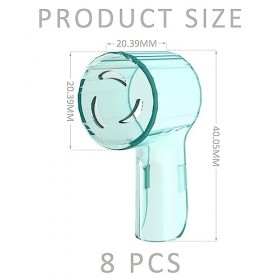 8PCS Couvre-Têtes De Brosse à Dents électriques, Couvre-Brosse à Dents Anti-Poussière Transparents, Couvre-Brosse à Dents Por