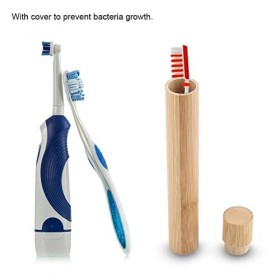 Étui à Brosse à Dents en Bois, boîte à Brosse à Dents en Bambou 21 * 2.8cm