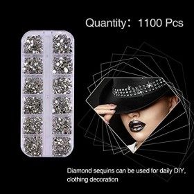 Kit Strass Nail Art,3800 pcs Cristal Strass Gems pour Nail Art Diamants avec 1 Pièces Pince à Épiler 2 Pièces Dotting Stylo p