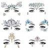 Rosymormor 6 Sets Visage Festival Strass Rave Pour Femmes Et Enfants, 16x12CM