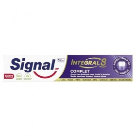 Signal Dentifrice Integral 8 Antibactérien Complet, Action anti-plaque pendant 24h Lot de 6x75ml 
