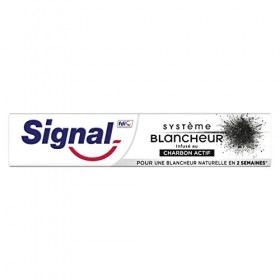 Signal Dentifrice blancheur Charbon Actif, Blancheur naturelle, Nettoie et Purifie, élimine les tâches 75ml