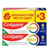 Colgate - Pâte dentifrice Colgate Total Blancheur Naturelle - Répare - Revitalise - Rafraîchit - Lot de 3X75ml