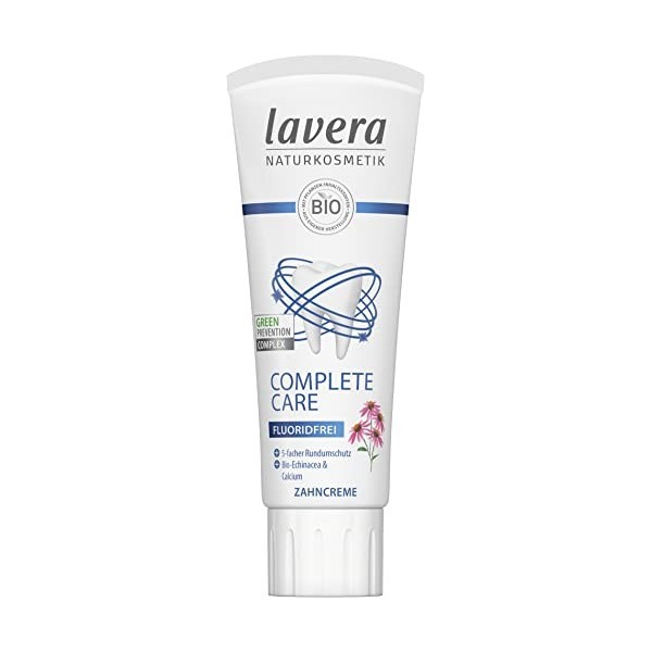 lavera Dentifrice Complete Care sans Fluor Vegan Cosmétiques naturels Ingrédients végétaux bio 100% naturel 75ml