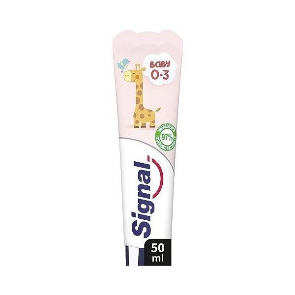 Signal Dentifrice enfants goût menthe, Protection contre les caries, Fluoré, 0 à 3 Ans 50 ml, Couleur Aléatoires