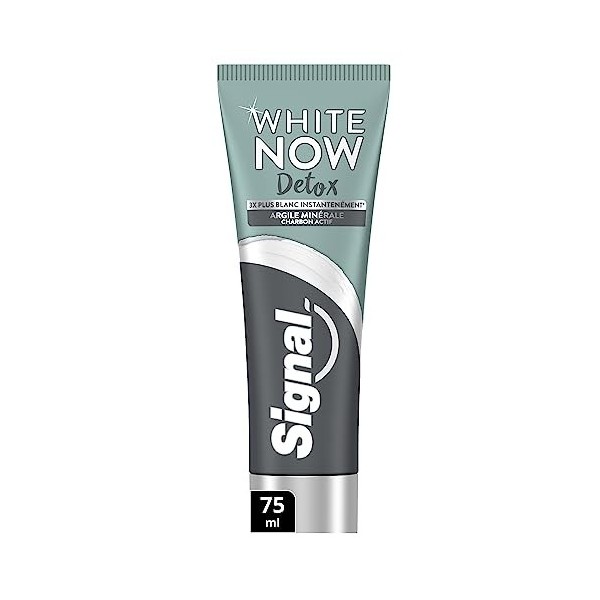 Signal White Now Pâte Dentifrice Blancheur Detox Argile & Charbon Actif, 75ml