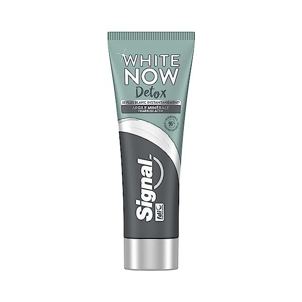 Signal White Now Pâte Dentifrice Blancheur Detox Argile & Charbon Actif, 75ml
