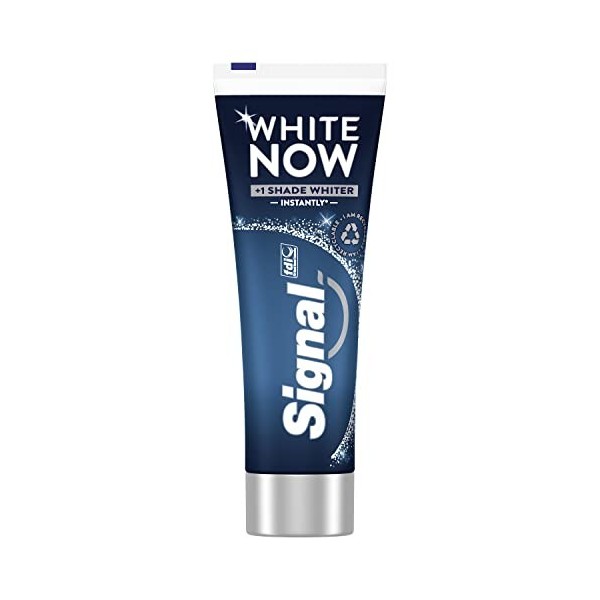 Signal Dentifrice Blancheur White Now, Sourire Plus Eclatant, Efficacité Cliniquement Prouvé, Correcteur de Couleur, 75ml