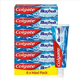 Colgate - dentifrice Colgate Max Fresh Cristaux Fraîcheur - Rafraîchit et Nettoie la Bouche - Lot de 6X75ml