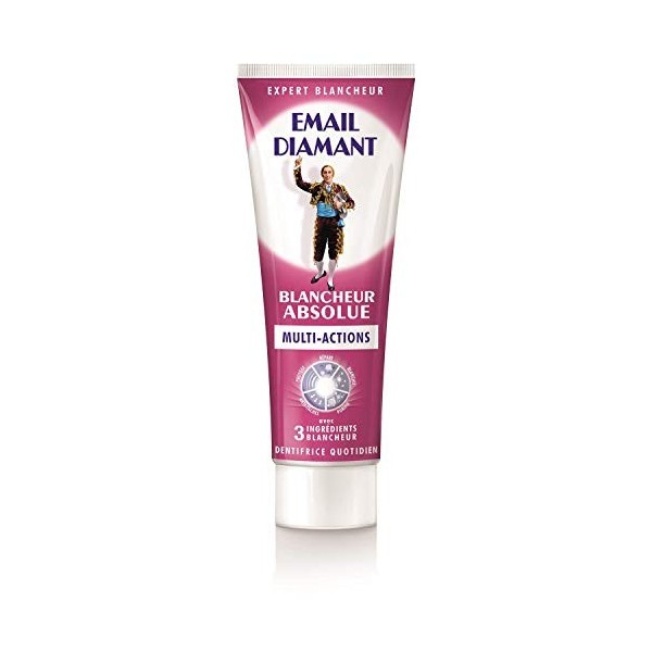 Email Diamant - Dentifrice Blancheur Absolue - Multi-actions - 3 ingrédients Blancheur - 75 ml