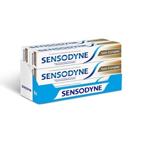 Sensodyne Dentifrice Soin Complet, Action Sensibilité 24H, Pour Protéger les Dents Sensibles - 6 x 75ml